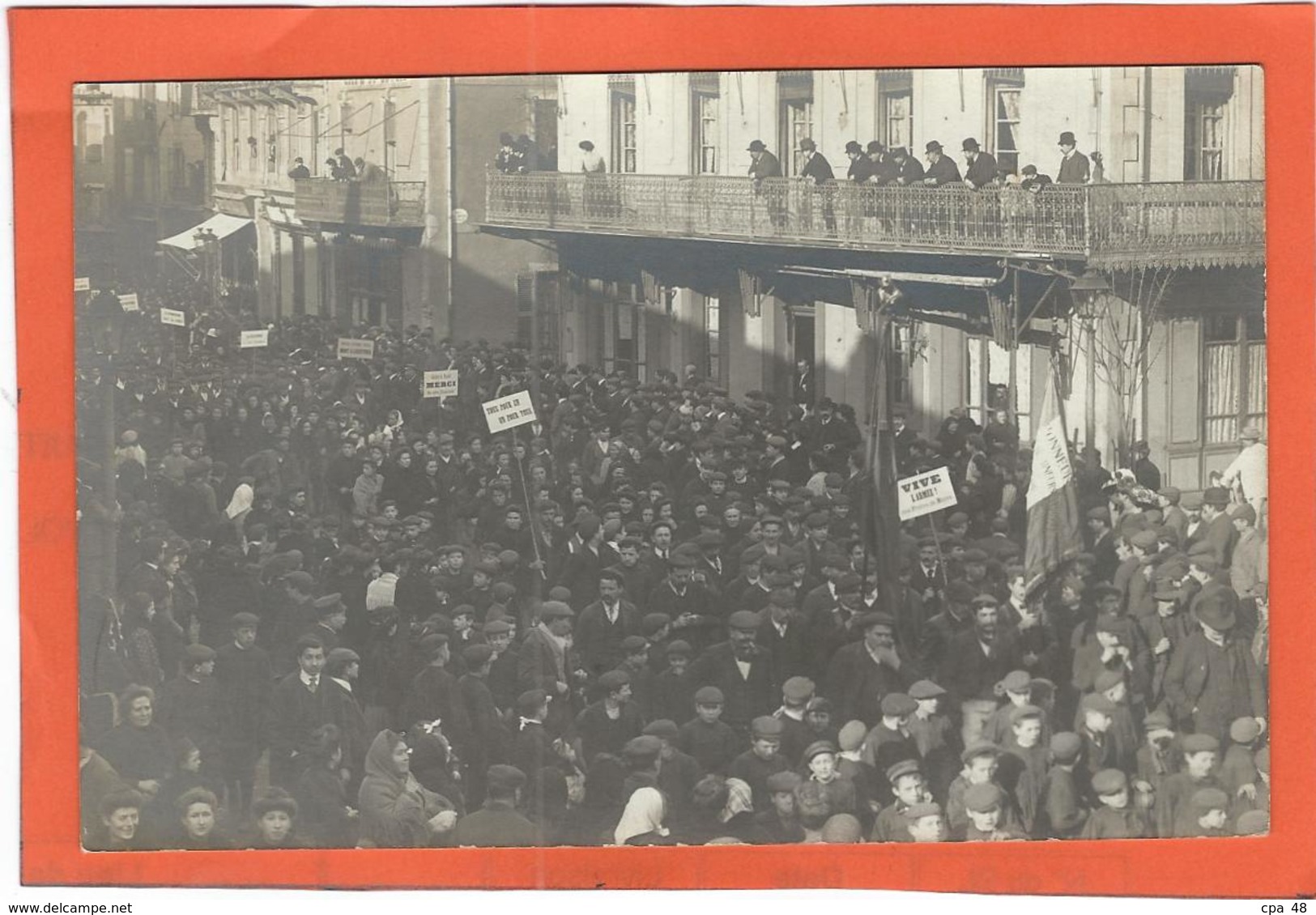 Tarn, Mazamet : La Grève, Manifestation Sur Le Cours... TOP Carte-Photo, RARE... - Mazamet