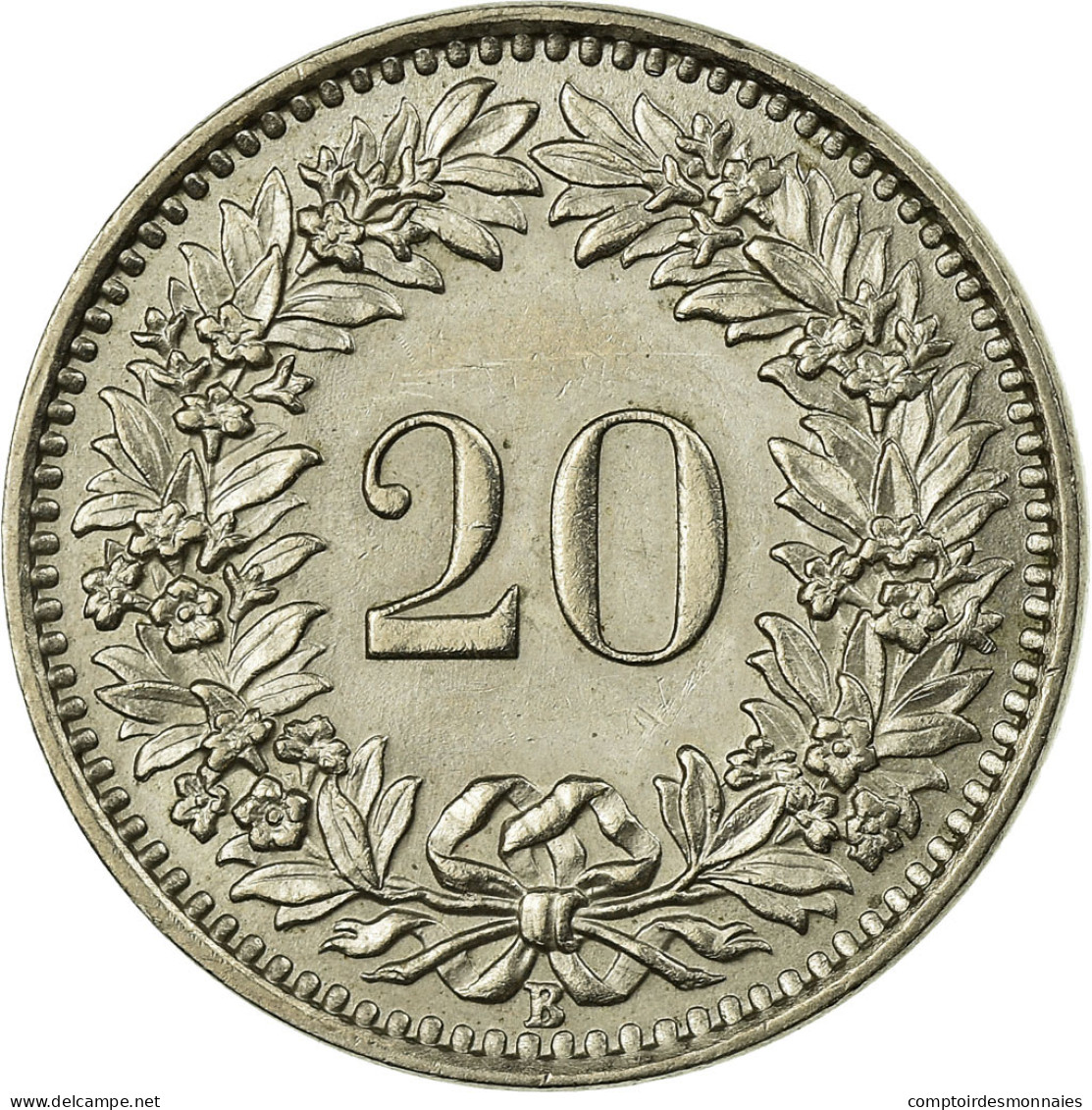 Monnaie, Suisse, 20 Rappen, 1960, Bern, SUP, Copper-nickel, KM:29a - Autres & Non Classés