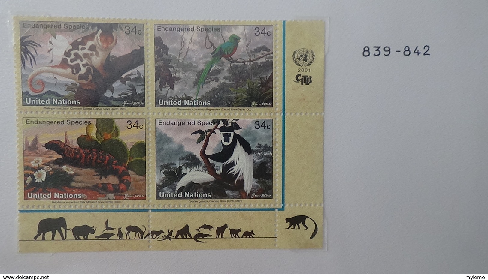 Nations Unies New-York Espèces Menacées N° 839 à 842 ** - Unused Stamps