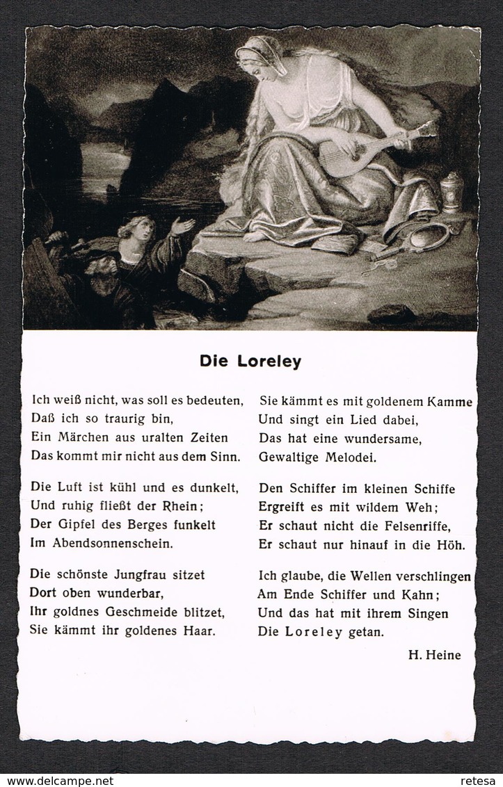 //  OUDE POSTKAART  DIE LORELEY - H.HEINE - Rheine