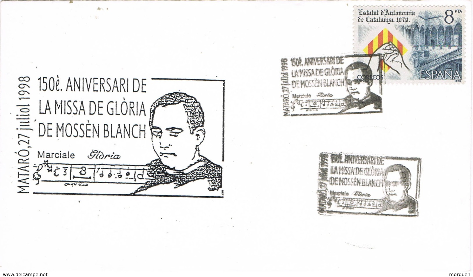 33715. Carta MATARÓ (Barcelona) 1998. Misa De Gloria Mossen BLANCH - Cartas & Documentos