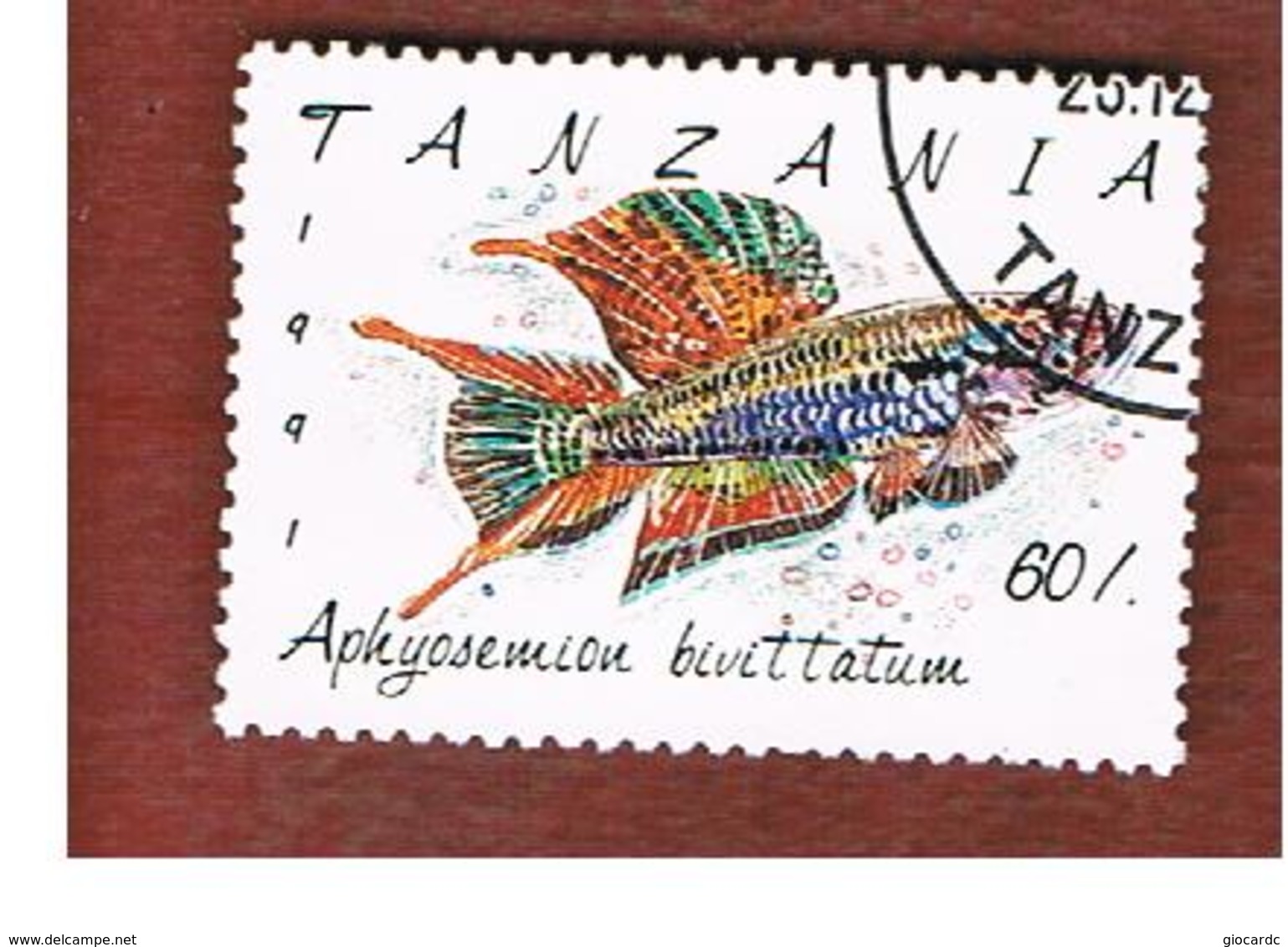 TANZANIA  -  SG 1140 -    1991 FISHES: TWO-STRIPE LYRETAIL            - USED ° - Tanzania (1964-...)