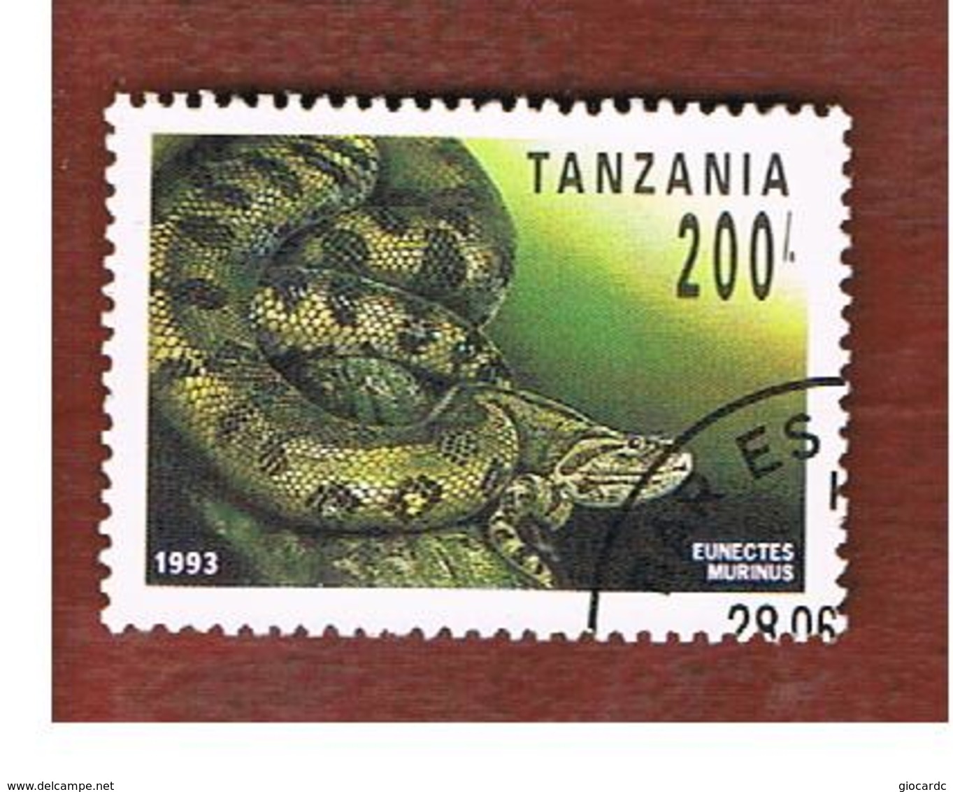 TANZANIA  -  SG 1533  -    1993  COMMON ANACONDA          - USED ° - Tanzania (1964-...)