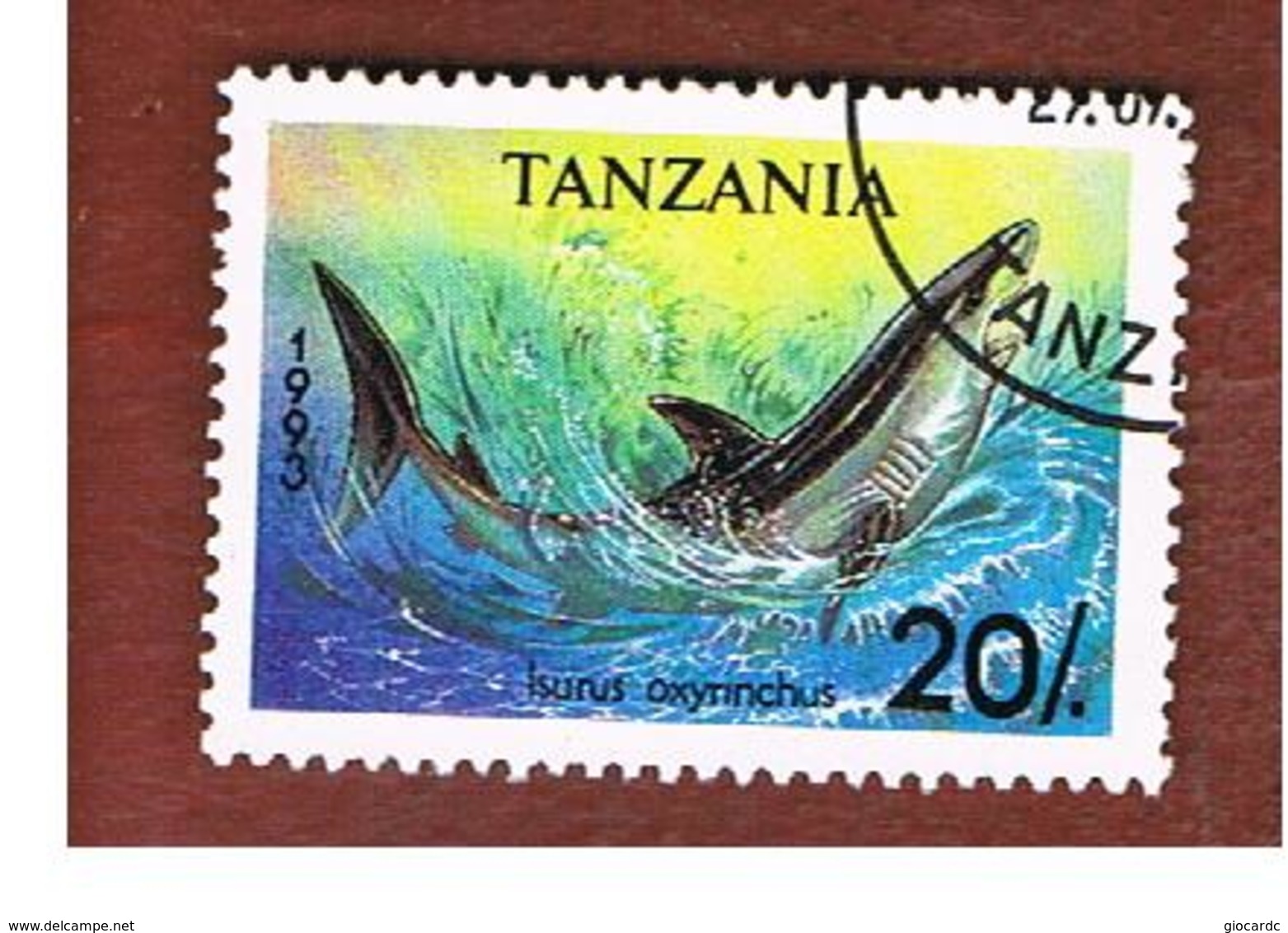 TANZANIA  -  SG 1665  -    1993  SHARKS: SHORTFIN MAKO        - USED ° - Tanzania (1964-...)