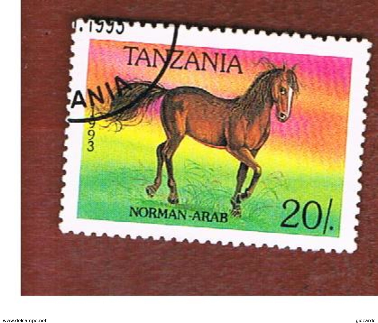 TANZANIA  -  SG 1710  -    1993 HORSES: NORMAN-ARAB      - USED ° - Tanzania (1964-...)