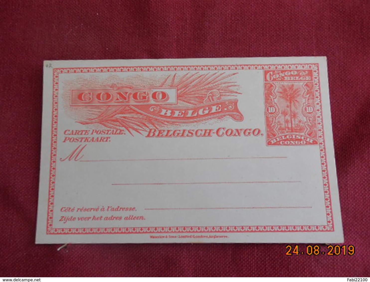 Entier Postal Du Congo Belge - Lettres & Documents