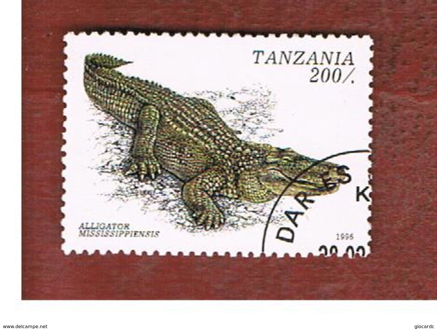 TANZANIA  -  MI  2276  -    1996  ANIMALS: AMERICAN ALLIGATOR     - USED ° - Tanzania (1964-...)