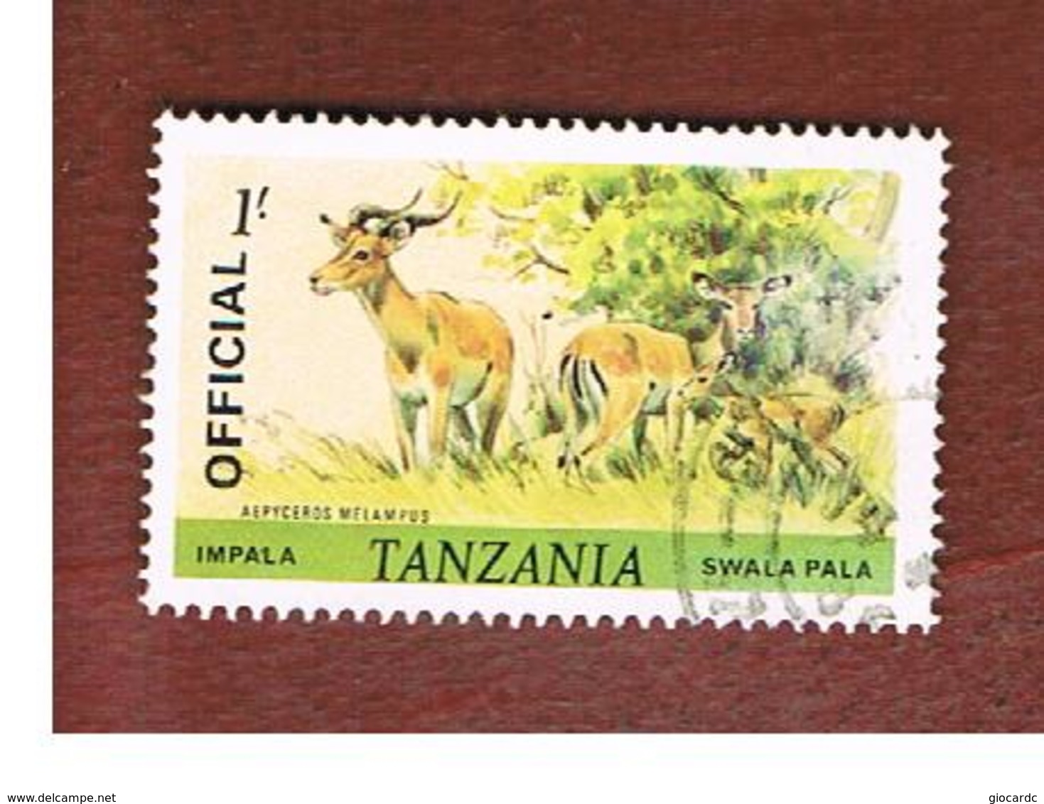 TANZANIA  - SG O60  - 1985  ANIMALS: IMPALA   (OVERPRINTED OFFICIAL)      - USED ° - Tanzania (1964-...)