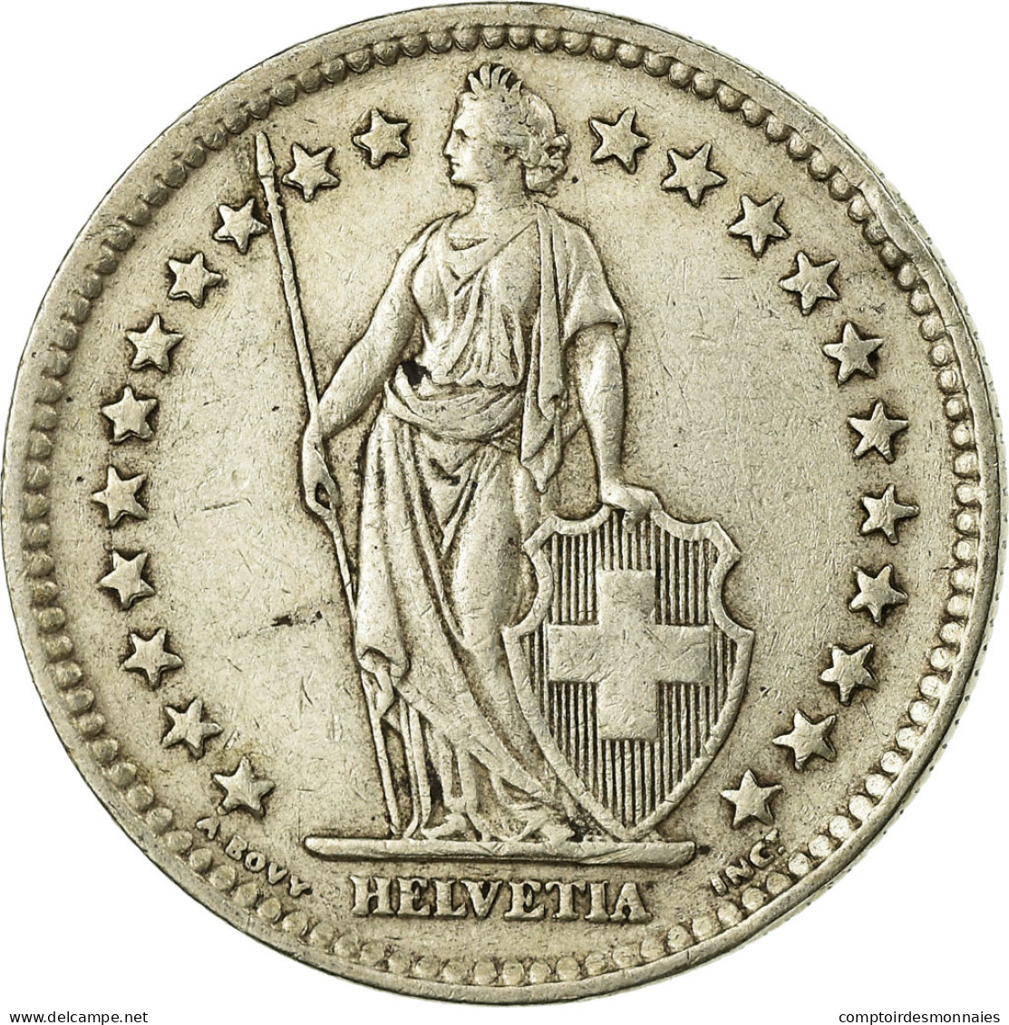 Monnaie, Suisse, 2 Francs, 1944, Bern, TTB, Argent, KM:21 - Autres & Non Classés