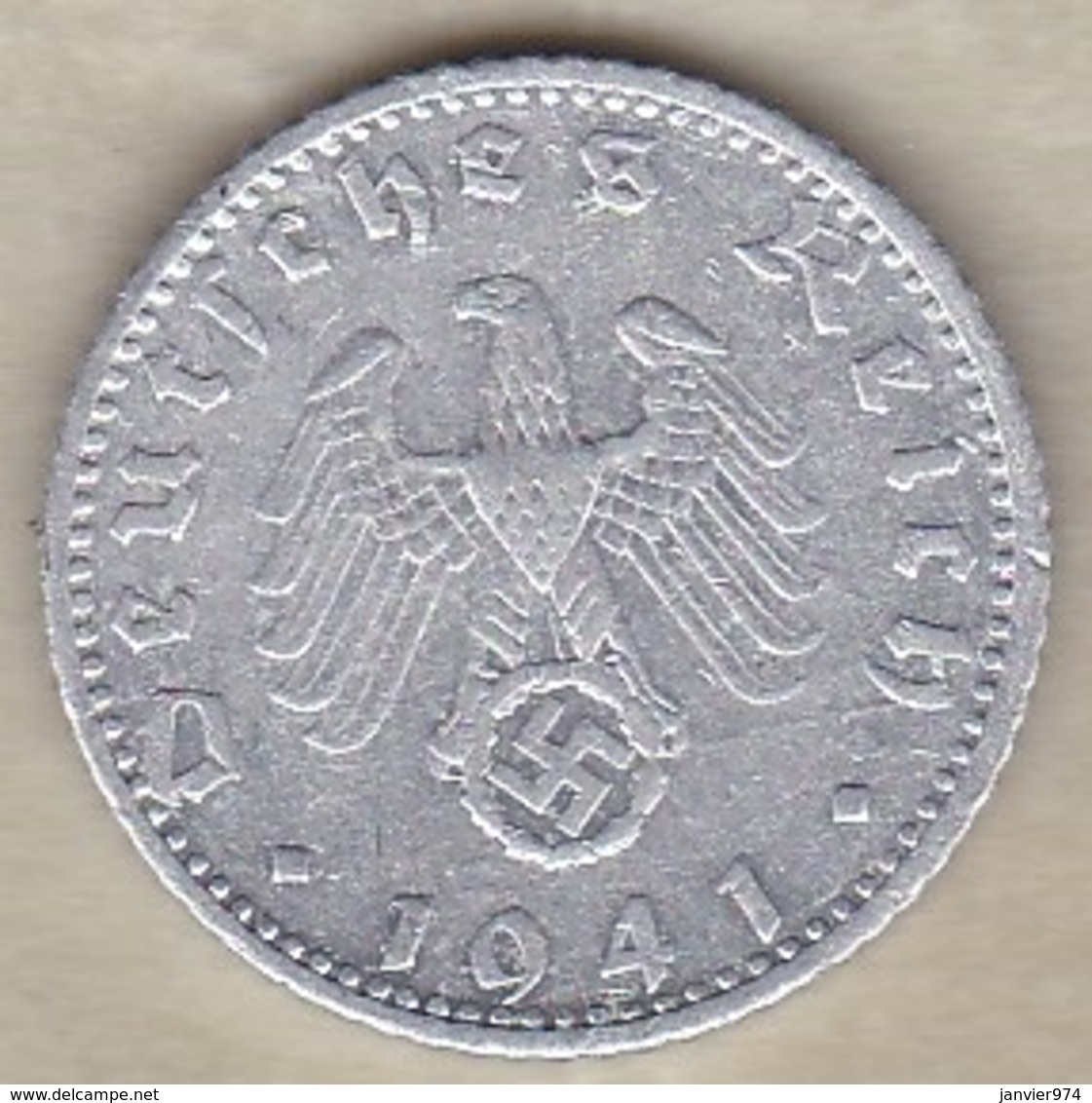 50 Reichspfennig 1941 F (STUTGART) Aluminium - 50 Reichspfennig