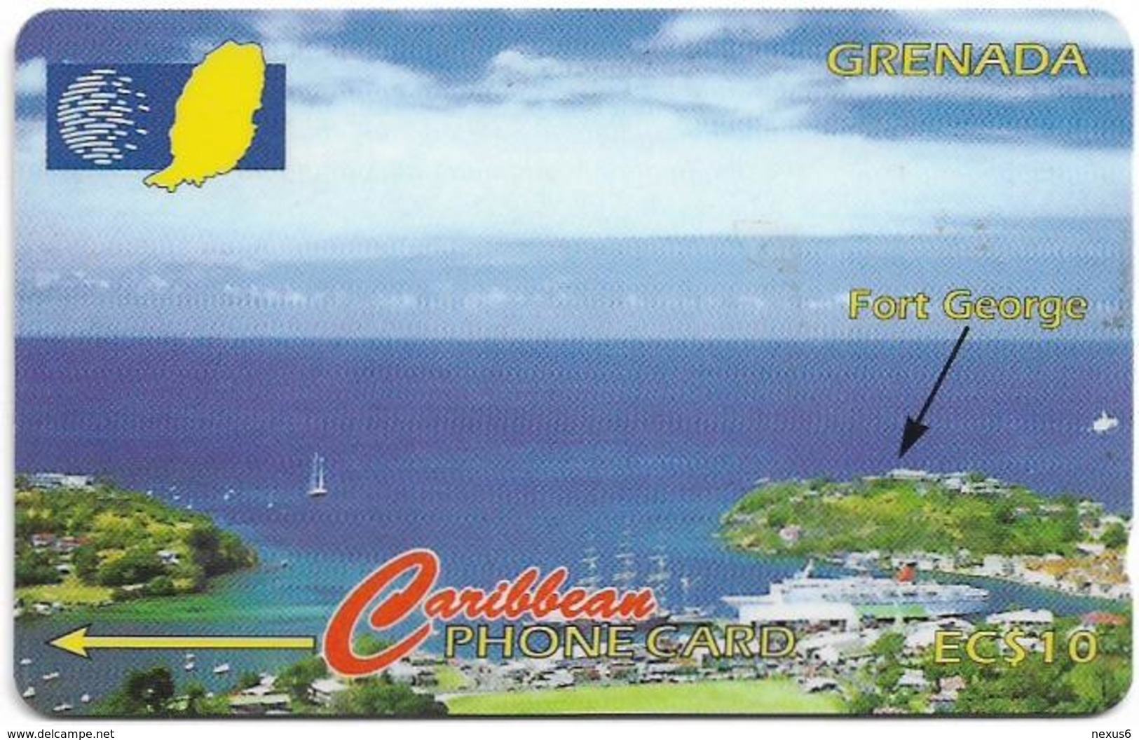 Grenada - C&W (GPT) - Fort George, 51CGRB, 1996, 16.000ex, Used - Grenade