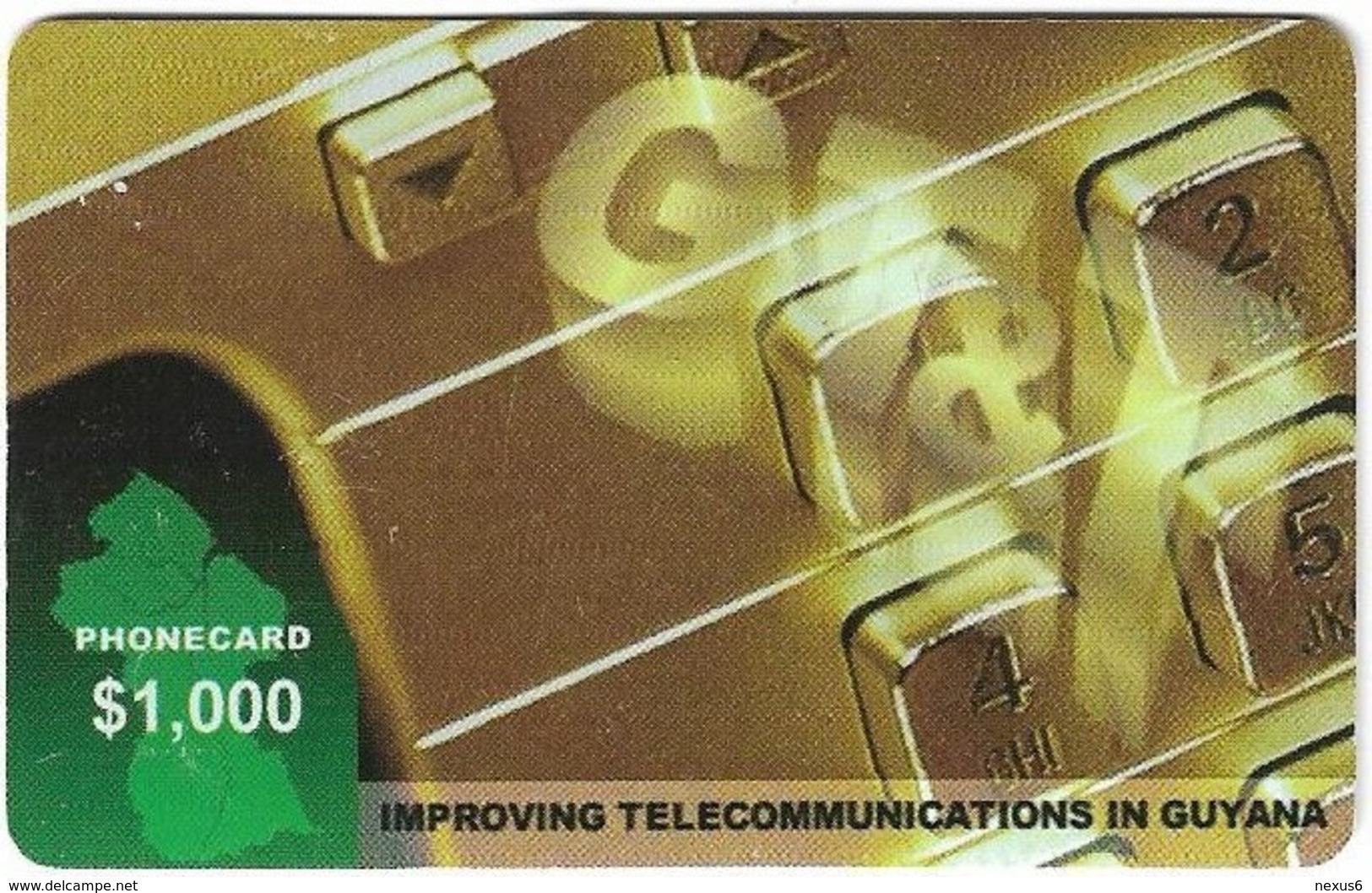 Guyana - GT&T - Improving Telecommunications In Guyana Remote 1000G$, Used - Guyane