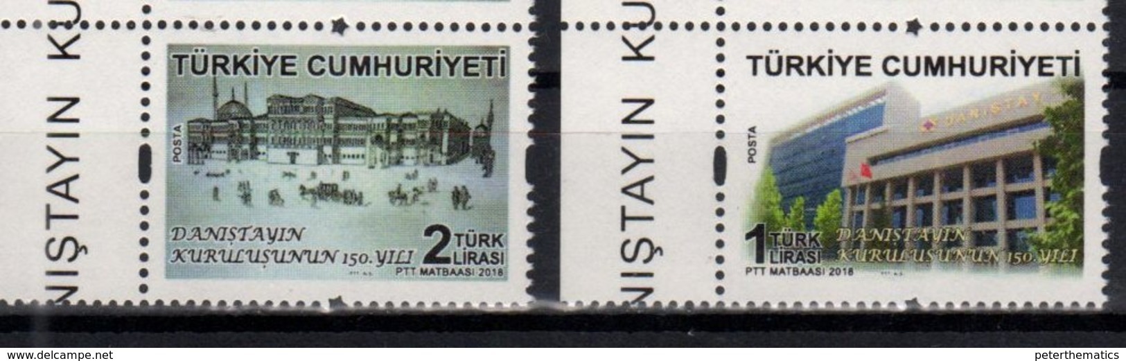 TURKEY, 2018, MNH, COUNCIL OF STATE, ARCHITECTURE, 2v - Non Classificati