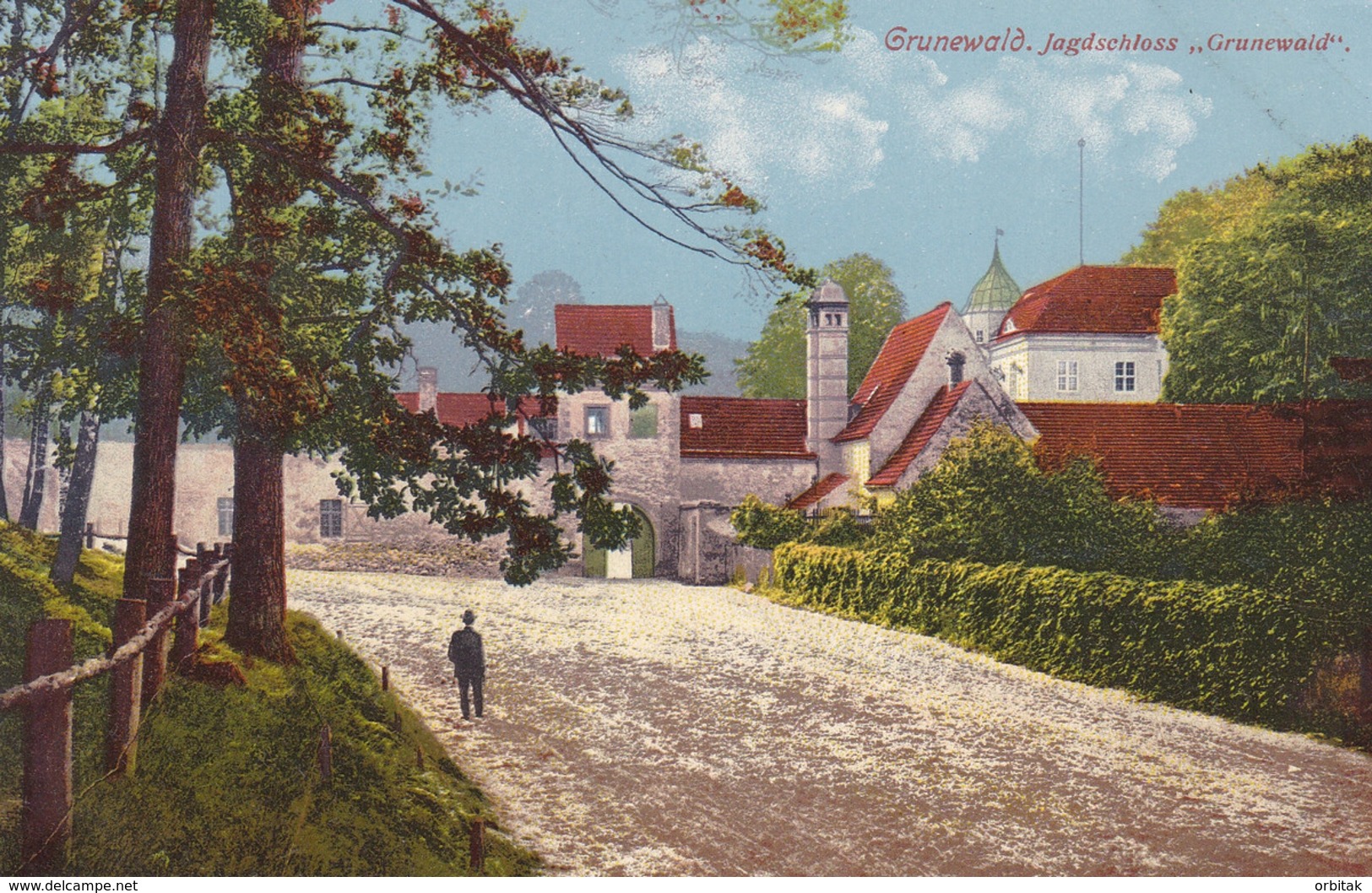 Grunewald (Berlin) * Jagdschloss, Stadtteil, Photochromie * Deutschland * AK206 - Grunewald