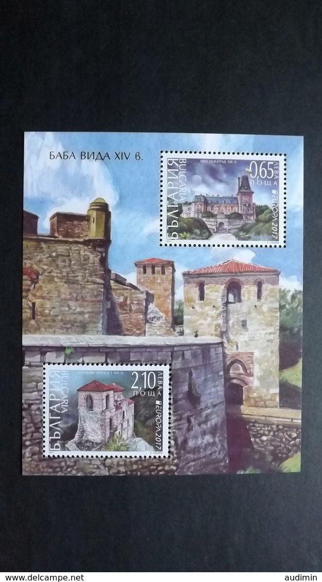 Bulgarien 5310/11 Block 431 **/mnh, EUROPA/CEPT 2017, Burgen Und Schlösser,  Euxinograd, Muttergotteskirche In Assenowa - Neufs