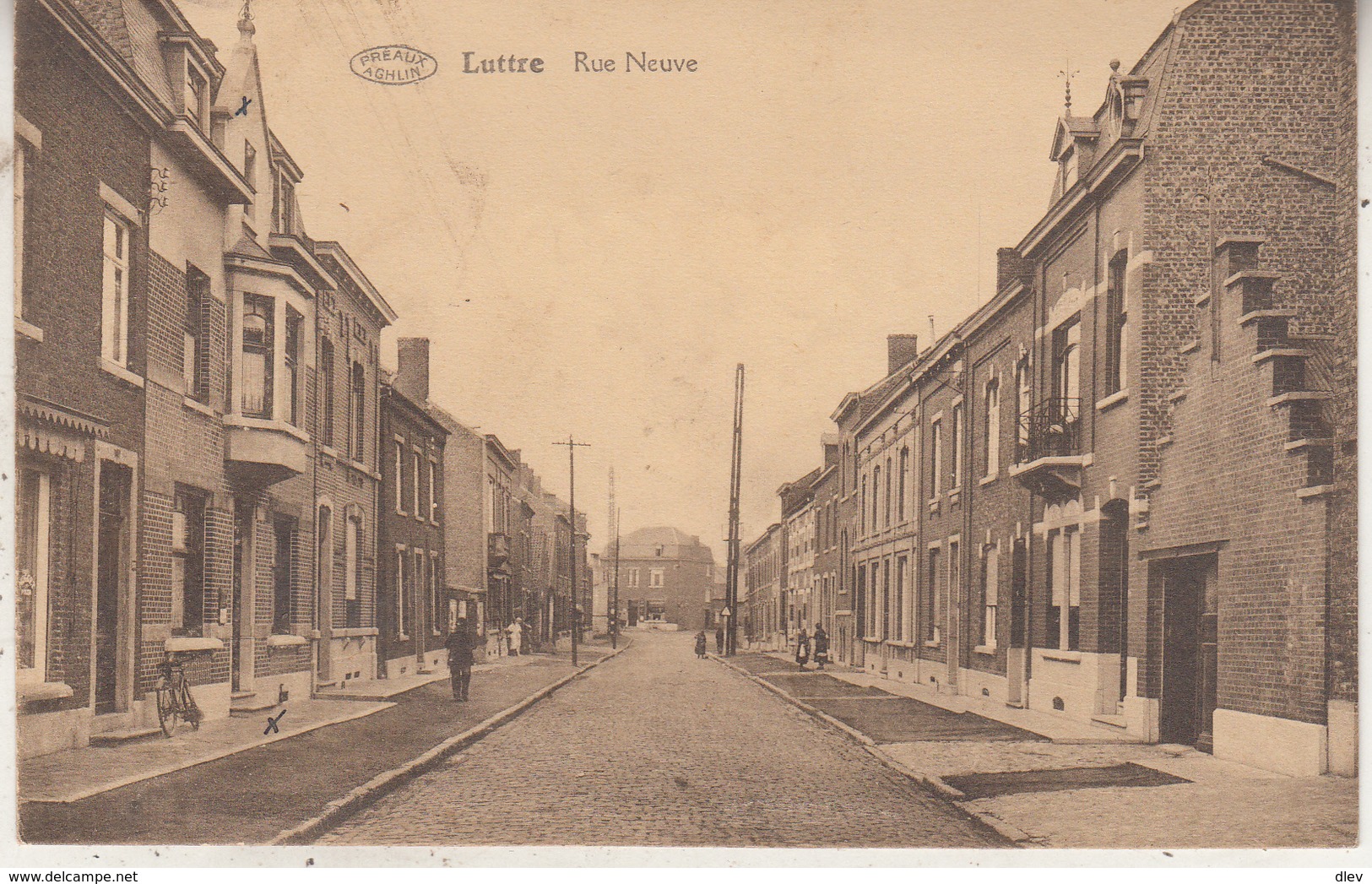 Luttre - Rue Neuve - Animé - 1940 - Editeur Vve Os-Dumont/Préaux - Pont-a-Celles