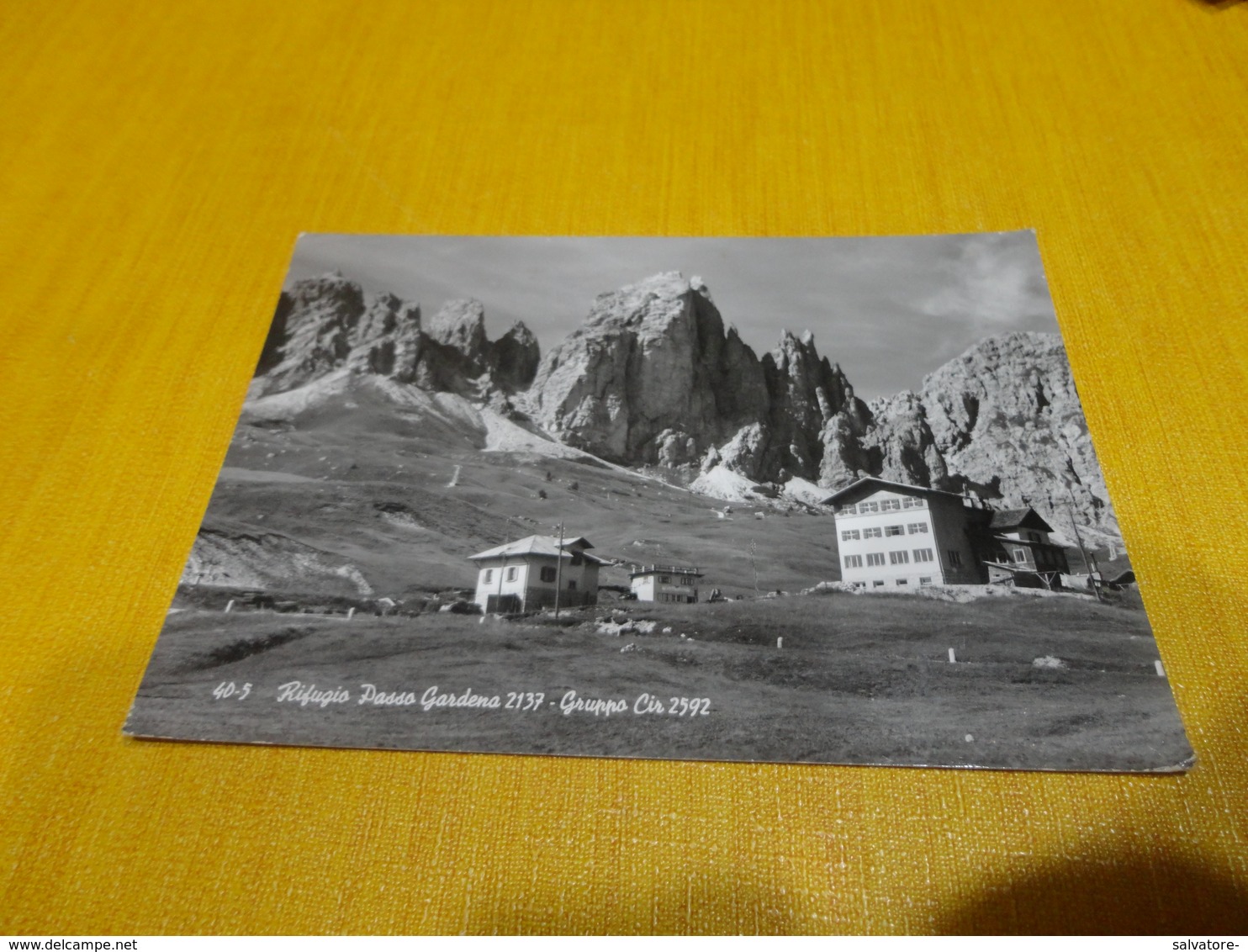 CARTOLINA RIFUGIO PASSO GARDENA-GRUPPO CIR-VIAGG.1965- - Bolzano