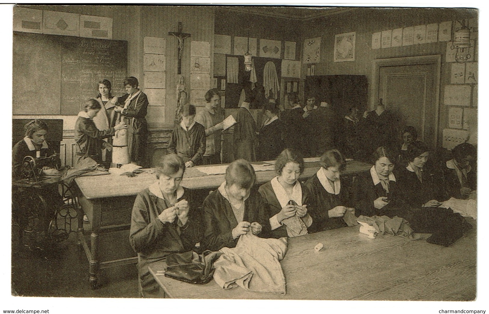 Ecole Normale Professionnelle Des Filles De La Sagesse - 127 Rue Traversière St-Josse - Salle De Coupe ...-  2 Scans - Onderwijs, Scholen En Universiteiten