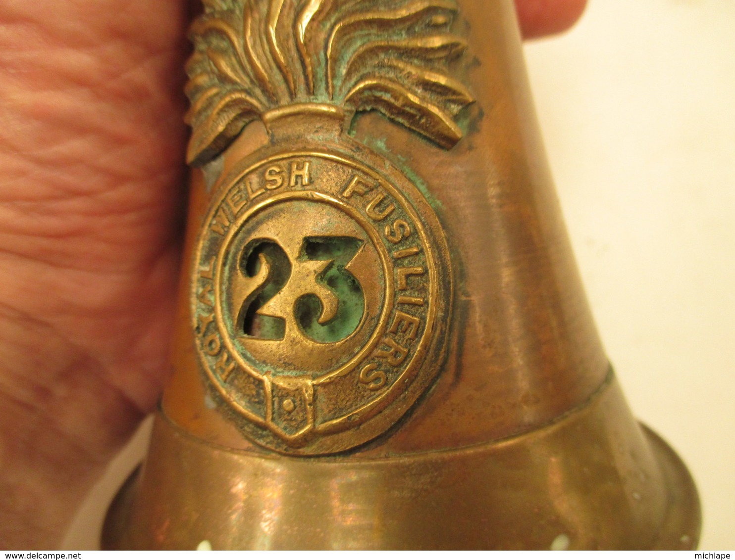 belle trompette de cavalerie  23 em - royal  welsh - fusilliers
