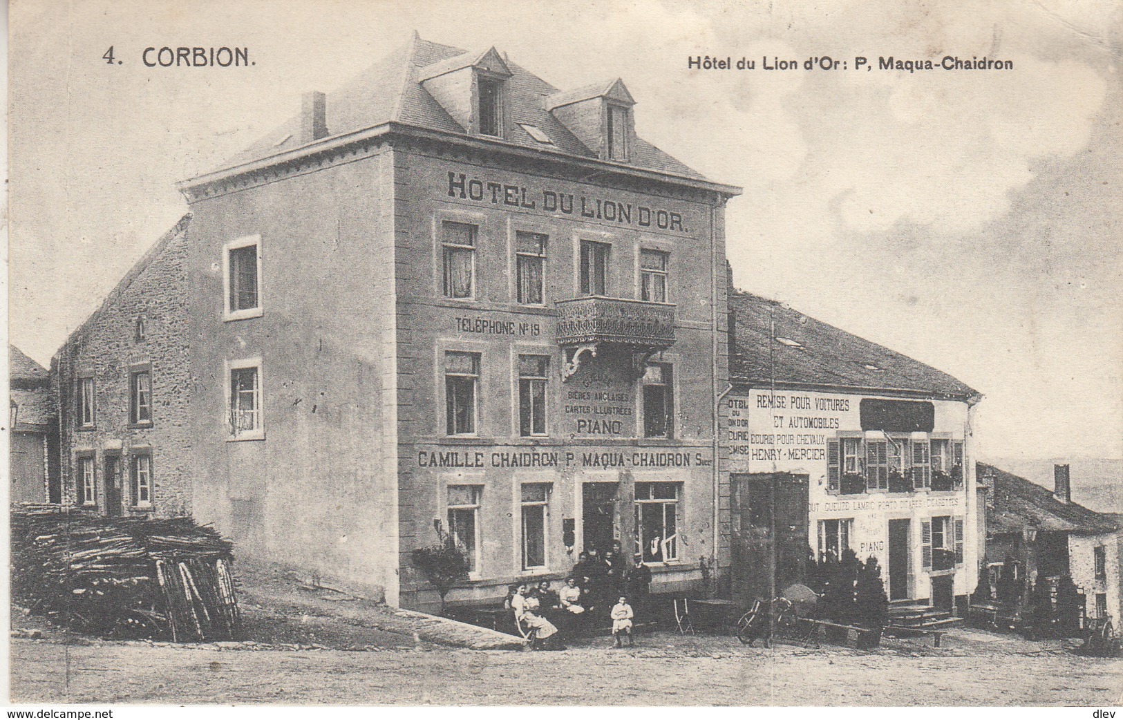 Corbion - Hôtel Du Lion D' Or - P. Maqua-Chaidron - 1910 - Edit. L. Duparque, Florenville N) 4 - Hotels & Restaurants