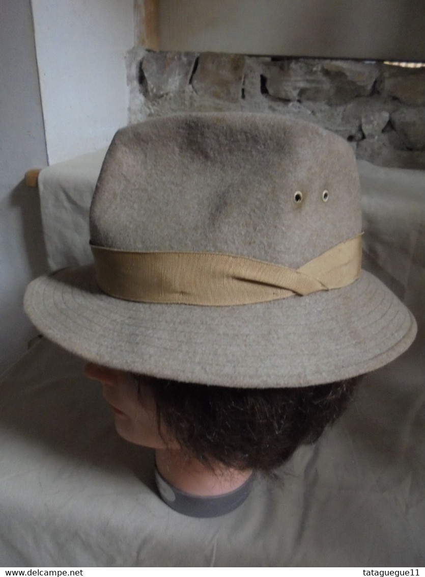 Ancien - Chapeau Femme Laine Feutrine Taille 55 - 4 Années 50 - Coiffes, Chapeaux, Bonnets