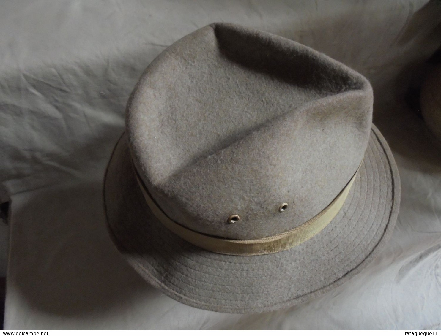 Ancien - Chapeau femme laine feutrine Taille 55 - 4 Années 50