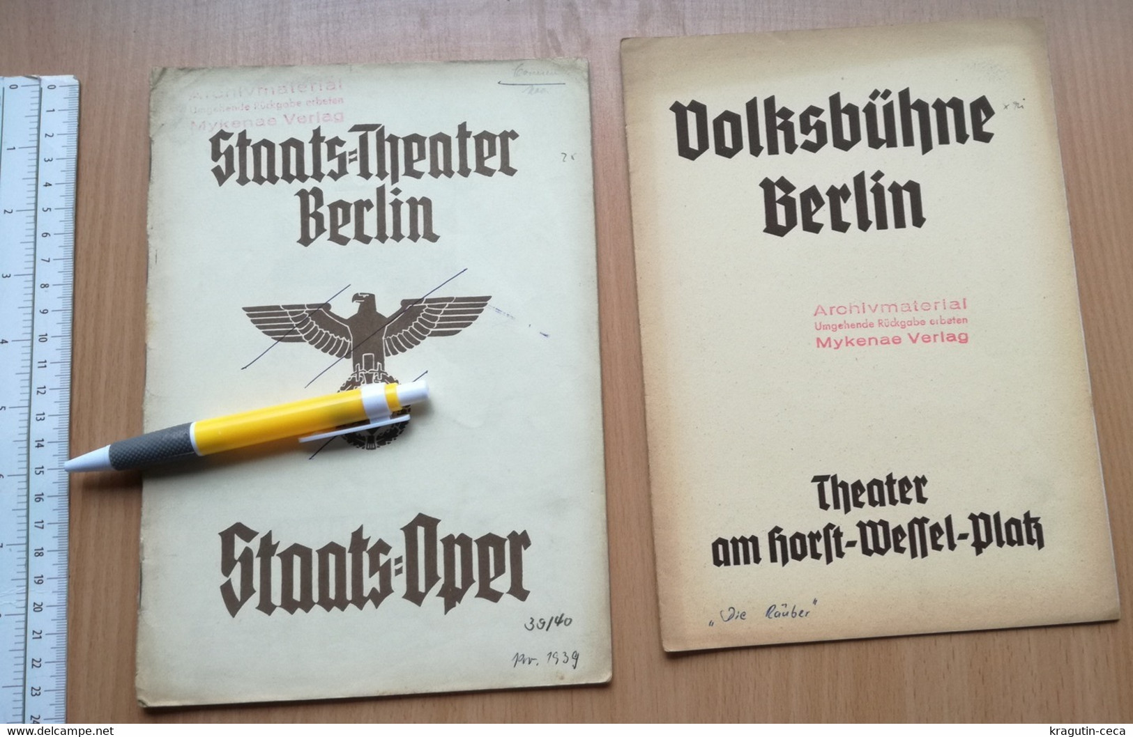 1940 Volksbühne Berlin WWII GERMANY GERMAN STAATS THEATER OPER DEUTSCHLAND NAZI LOT MAGAZINE NEWSPAPERS STATE THEATER - Theatre & Scripts