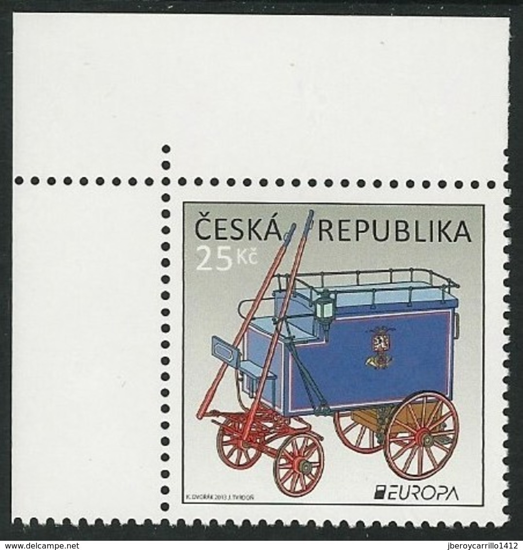 CHECA, REP./  CZECH REP./ TCHÈQUE REP./ TSCHECHISCHE REP. - EUROPA 2013 - " POSTAL VEHICLE"-  SERIE De 1 V. - 2013