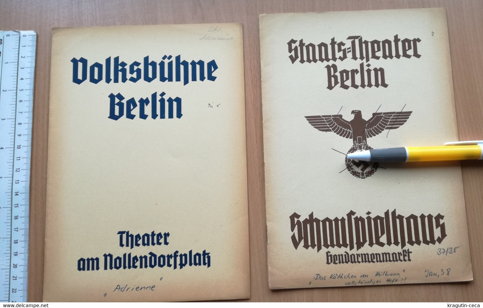 1937 1938 Volksbühne Berlin GERMANY GERMAN STAATS THEATER DEUTSCHLAND NAZI LOT MAGAZINE NEWS NEWSPAPER STATE THEATER - Théâtre & Scripts