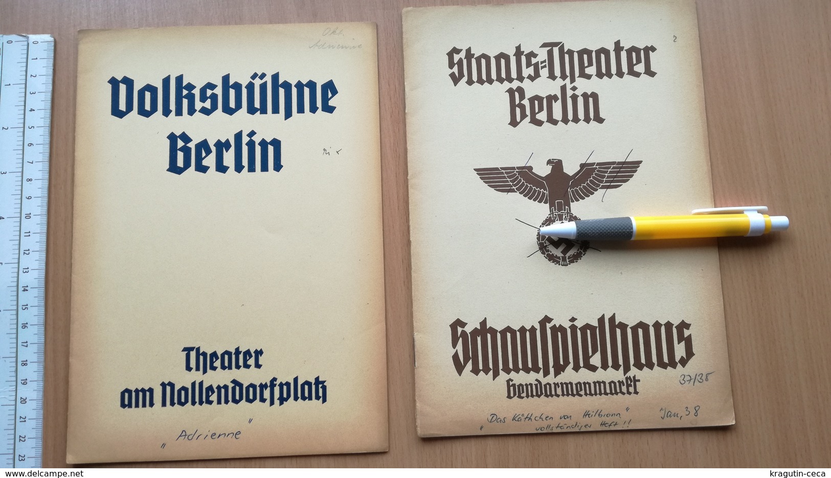 1937 1938 Volksbühne Berlin GERMANY GERMAN STAATS THEATER DEUTSCHLAND NAZI LOT MAGAZINE NEWS NEWSPAPER STATE THEATER - Teatro & Sceneggiatura