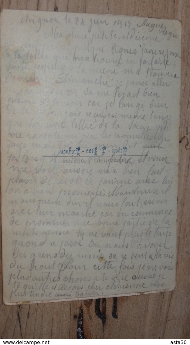 AVIGNON : 2 Cartes Soie Envoyé Par Un Soldat Du 58e D'infanterie .................... NJ-3835 - Avignon