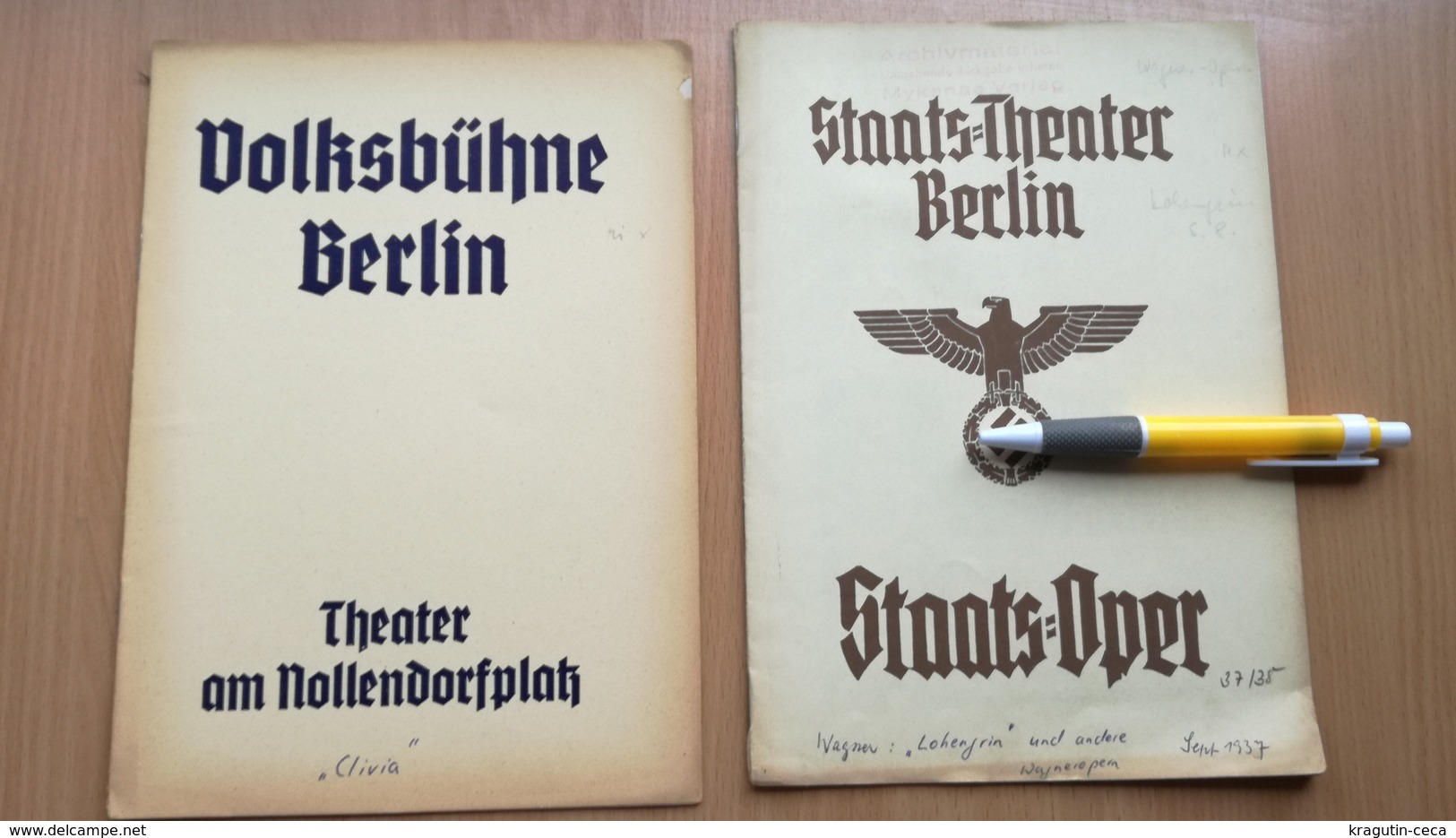 1937 938 Volksbühne Berlin WWII GERMANY GERMAN STAATSTHEATER OPER DEUTSCHLAND NAZI LOT MAGAZINE NEWSPAPERS STATE THEATER - Theater & Scripts