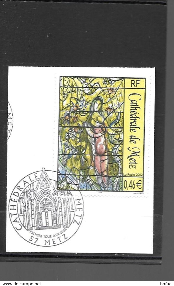 PRIX . FIXE Obl 3498 YT 3635 MIC Cathédrale De Metz "Vitrail Cachet Metz « Oblitération 1er Jour »  15B/57 - Used Stamps