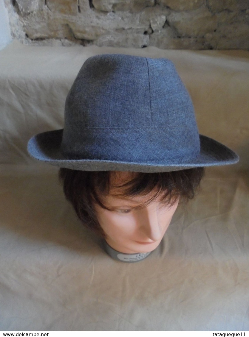 Ancien - Chapeau Femme Lydia Imperméable Gris Taille 56 - 4 1/2 Années 50 - Hauben, Mützen, Hüte