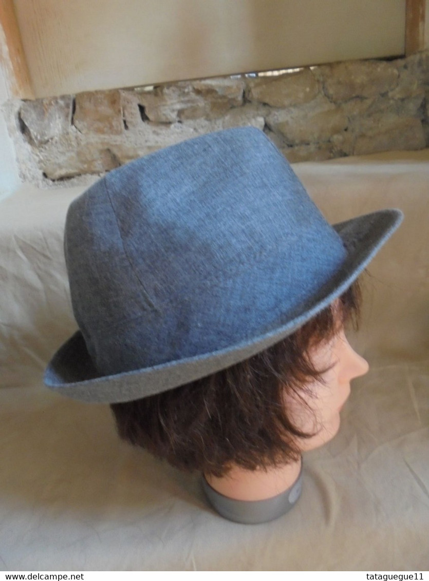 Ancien - Chapeau Femme Lydia Imperméable Gris Taille 56 - 4 1/2 Années 50 - Cuffie, Cappelli, Berretti