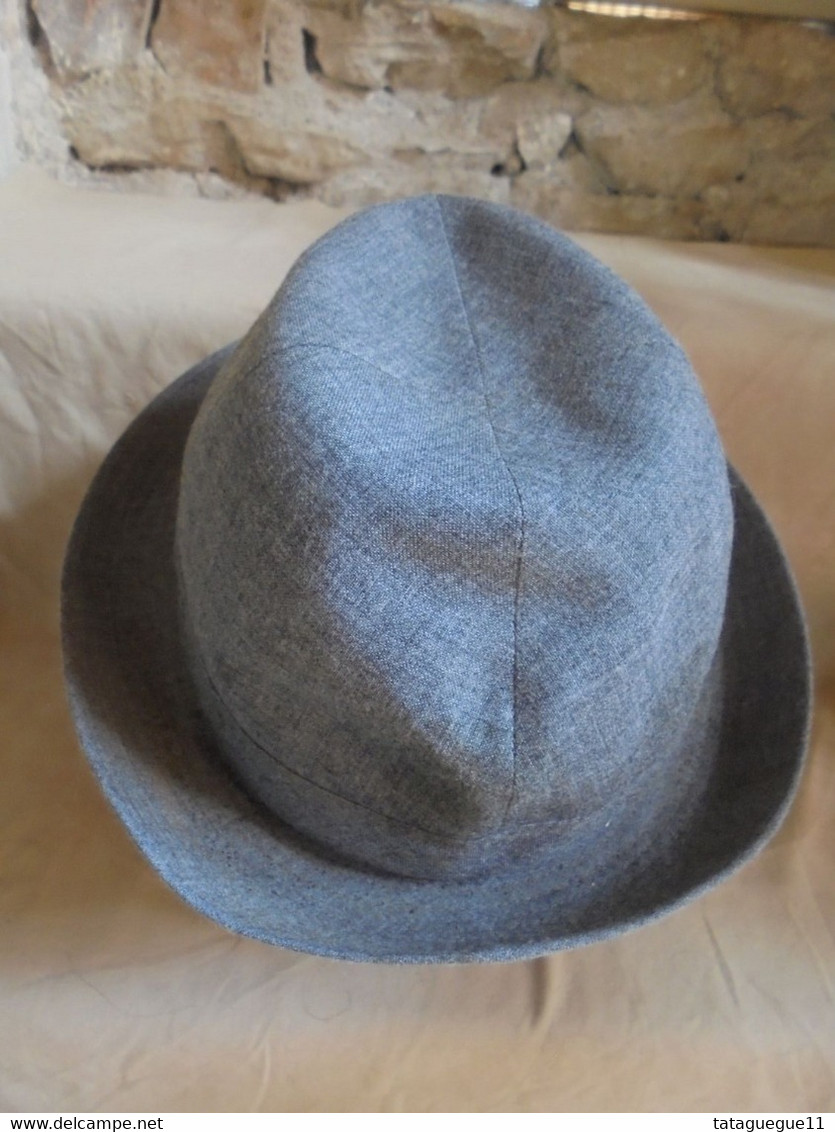 Ancien - Chapeau femme Lydia imperméable gris Taille 56 - 4 1/2 Années 50