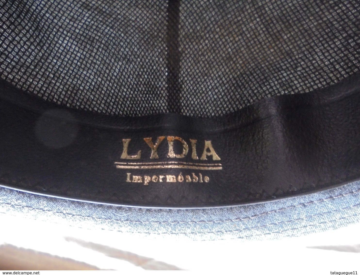 Ancien - Chapeau femme Lydia imperméable gris Taille 56 - 4 1/2 Années 50