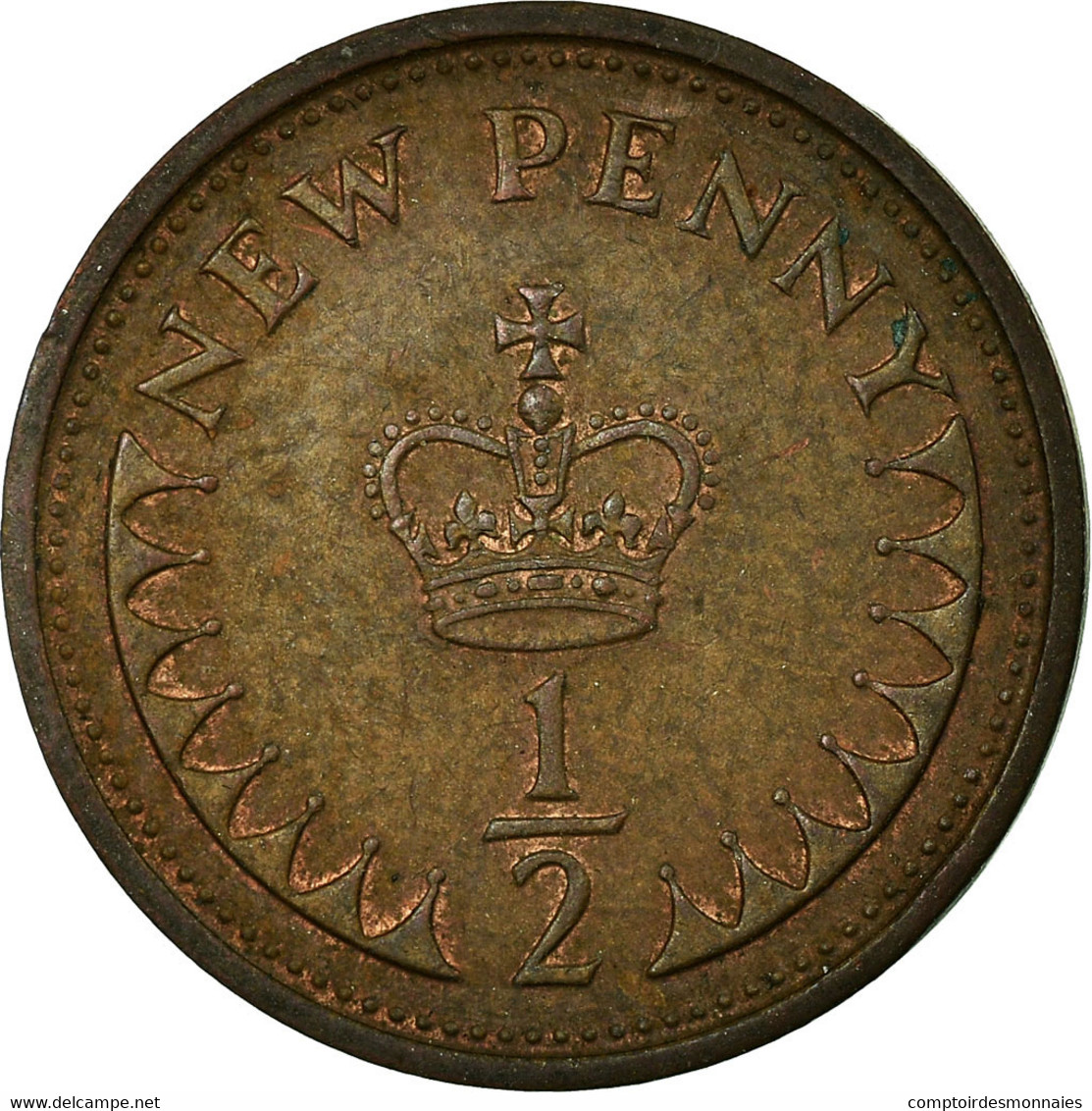 Monnaie, Grande-Bretagne, Elizabeth II, 1/2 New Penny, 1974, TB+, Bronze, KM:914 - 1/2 Penny & 1/2 New Penny