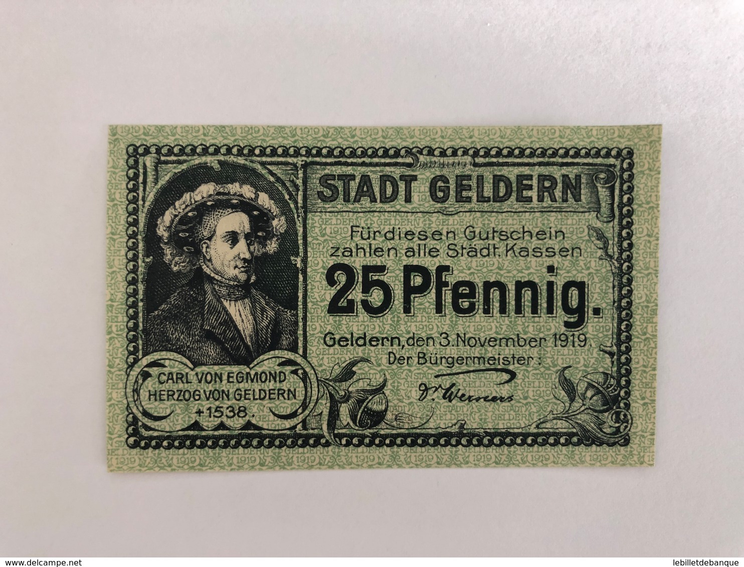 Allemagne Notgeld Geldern 25 Pfennig - Collezioni