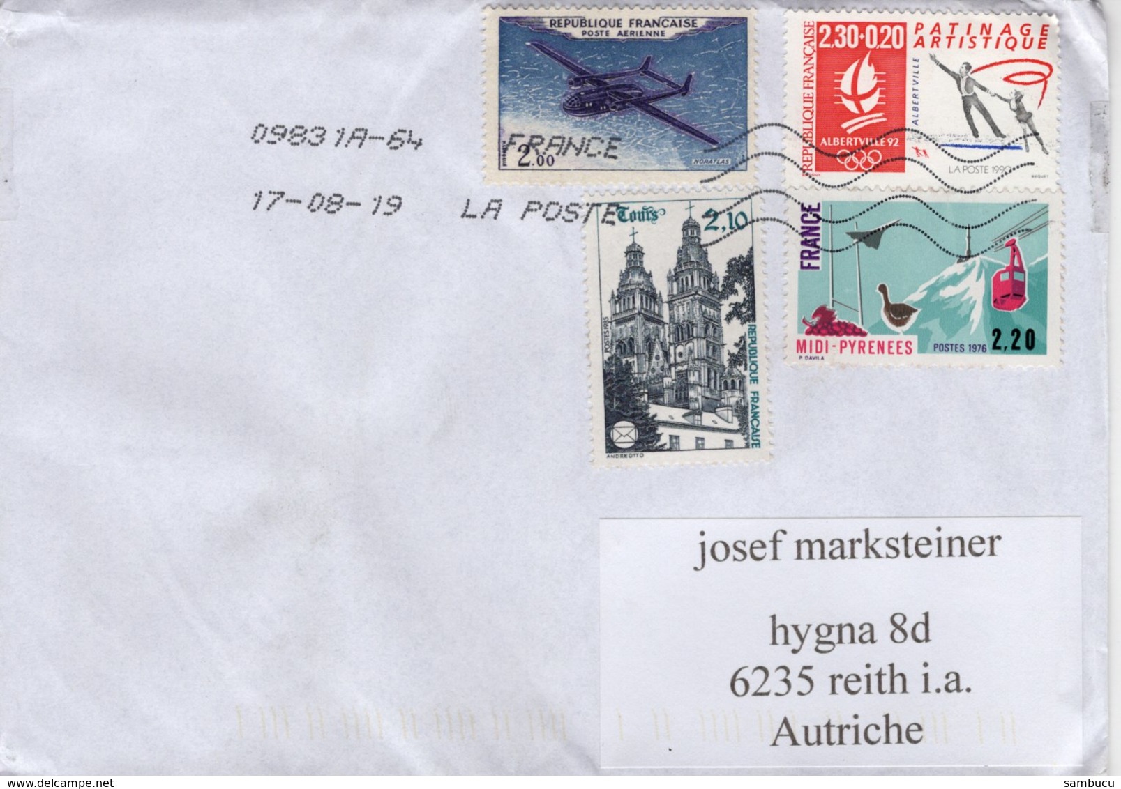 Auslands - Brief Von 49000 Angers 09831A Mit 6,60 Schöner Mischfrankatur Franc 2019 - 2018-2023 Marianne L'Engagée