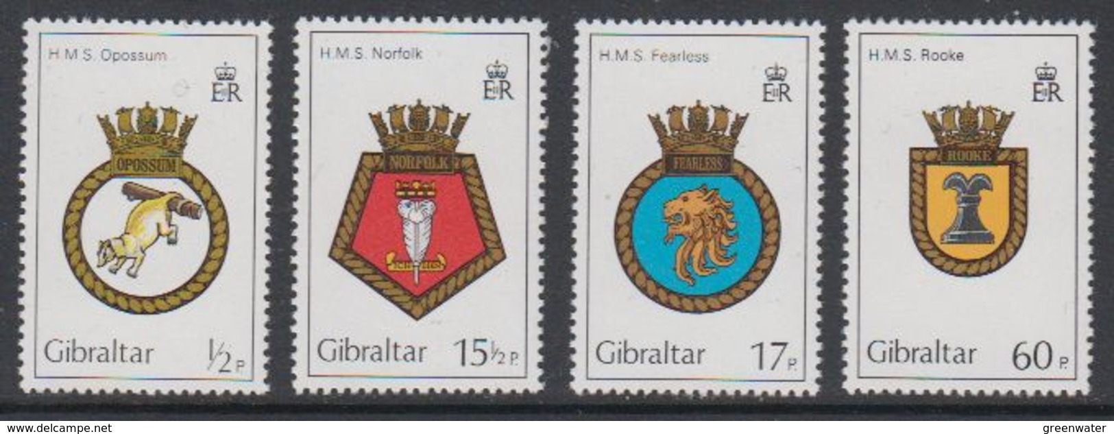 Gibraltar 1982 Naval Arms 4v ** Mnh (44368) - Gibraltar