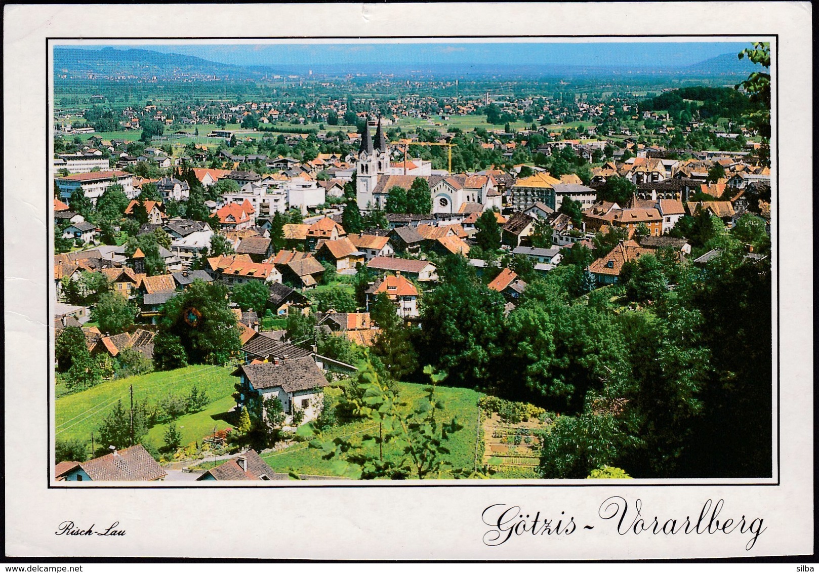 Austria Gotzis 1993 / Rheintal - Vorarlberg / Panorama, Church - Götzis