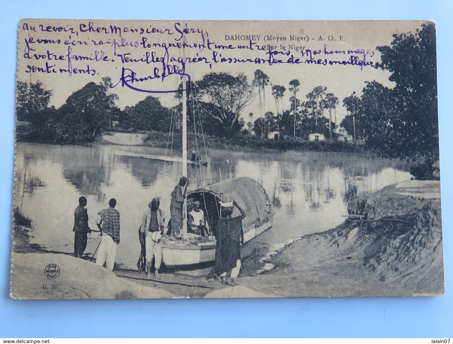 C. P. A. : Benin, Dahomey ( Moyen Niger) : Sur Le Niger, Animé, En 1923 - Benin