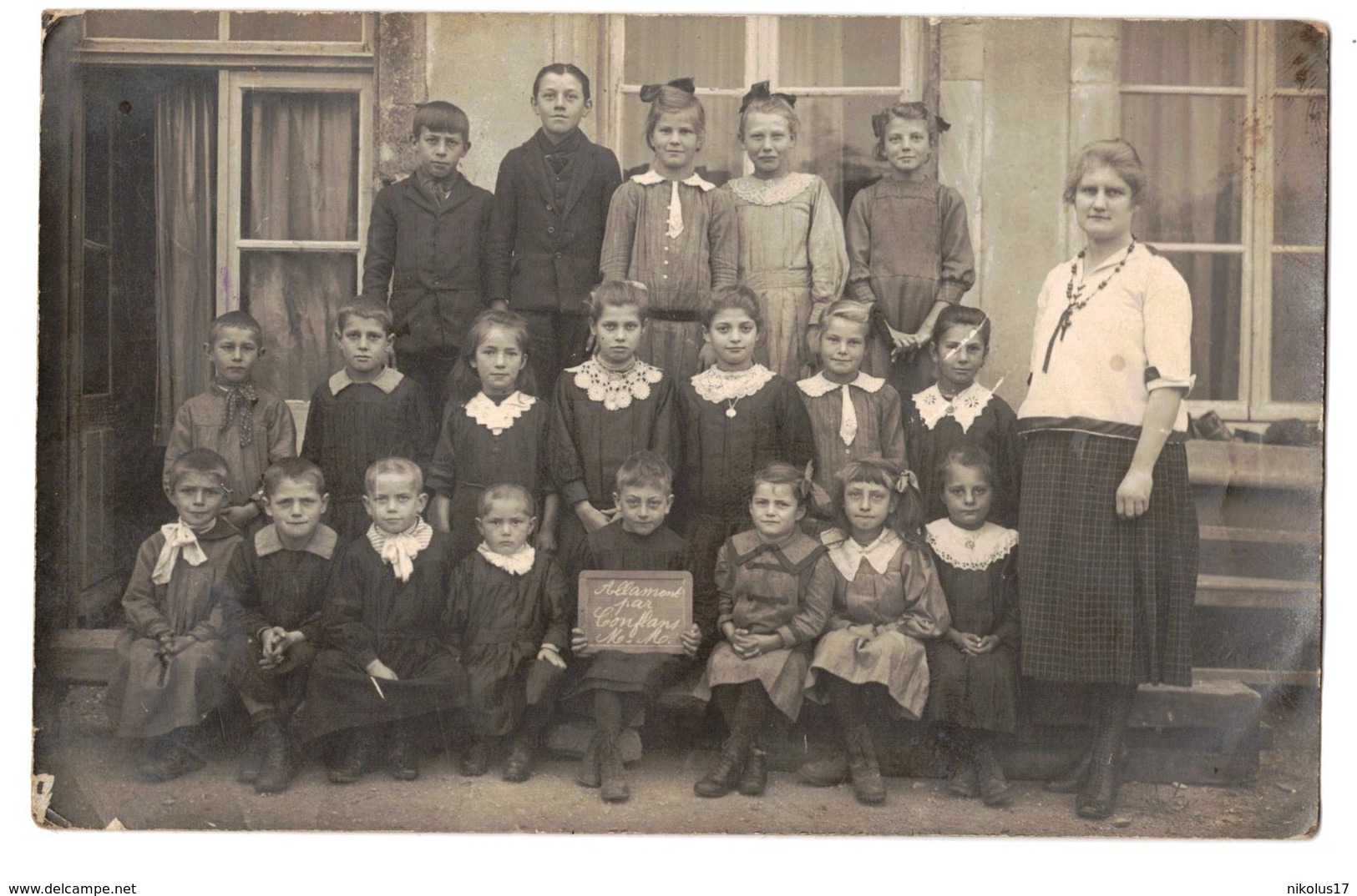 Carte-Photo-Ecole D'Allamont,- L. Cheynet,Joeuf - Autres & Non Classés