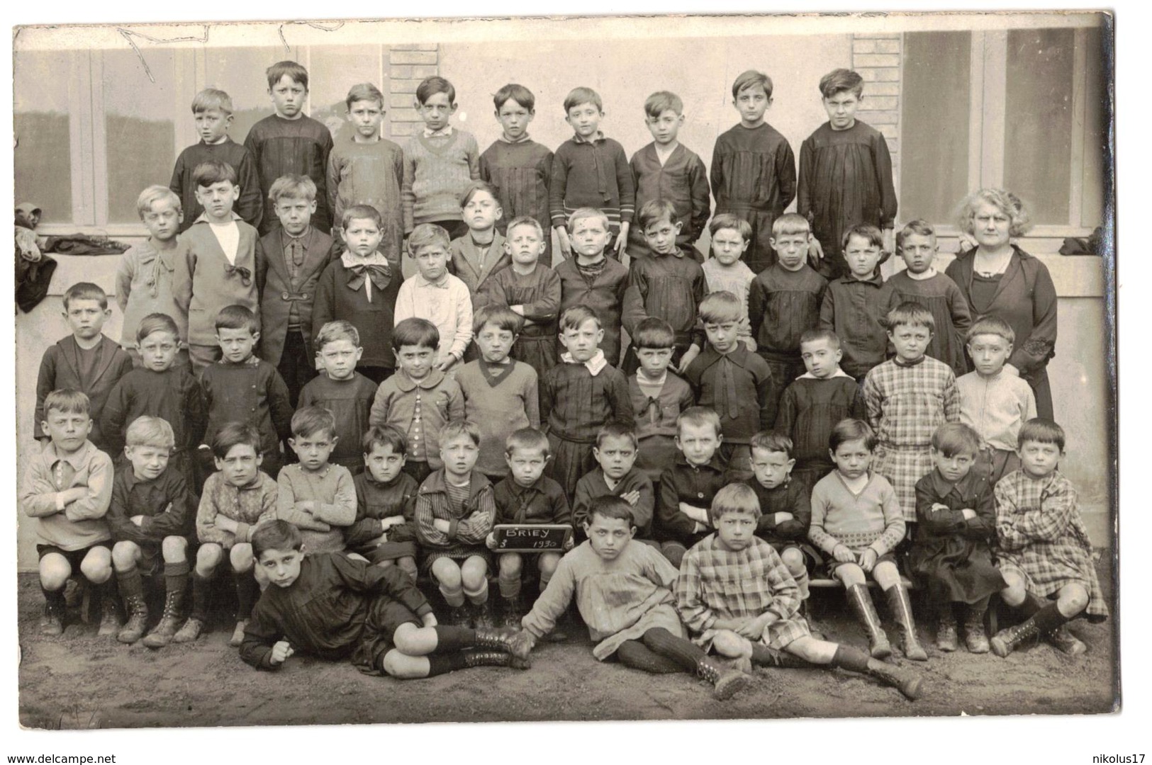 Carte-Photo-Ecole  1930 à Briey - Briey