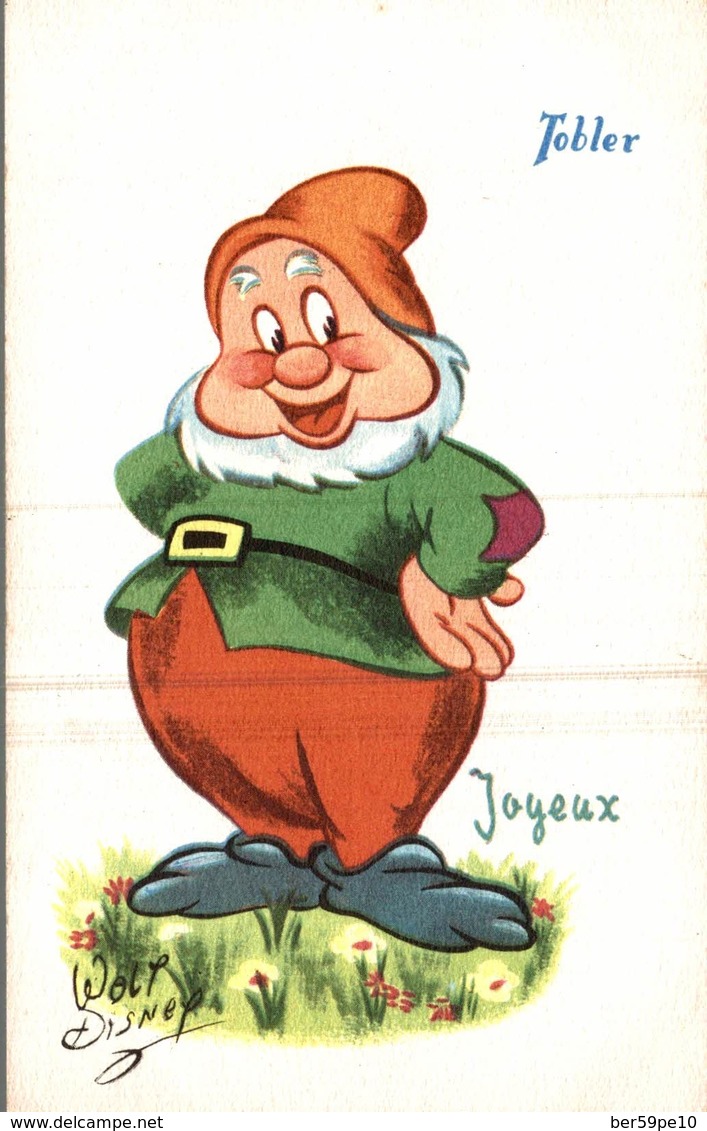 CARTE POSTALE PUBLICITAIRE CHOCOLATS TOBLER  WALT-DISNEY  JOYEUX - Autres & Non Classés