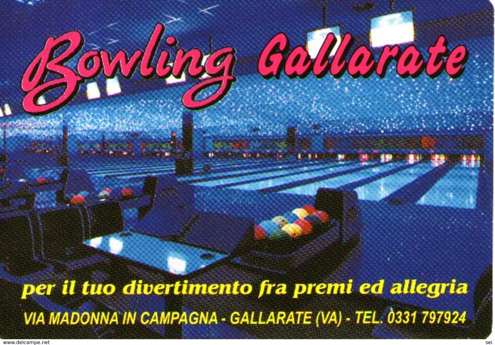 B 2611 - Calendarietto, Gallarate VA Bowling - Tamaño Pequeño : 2001-...