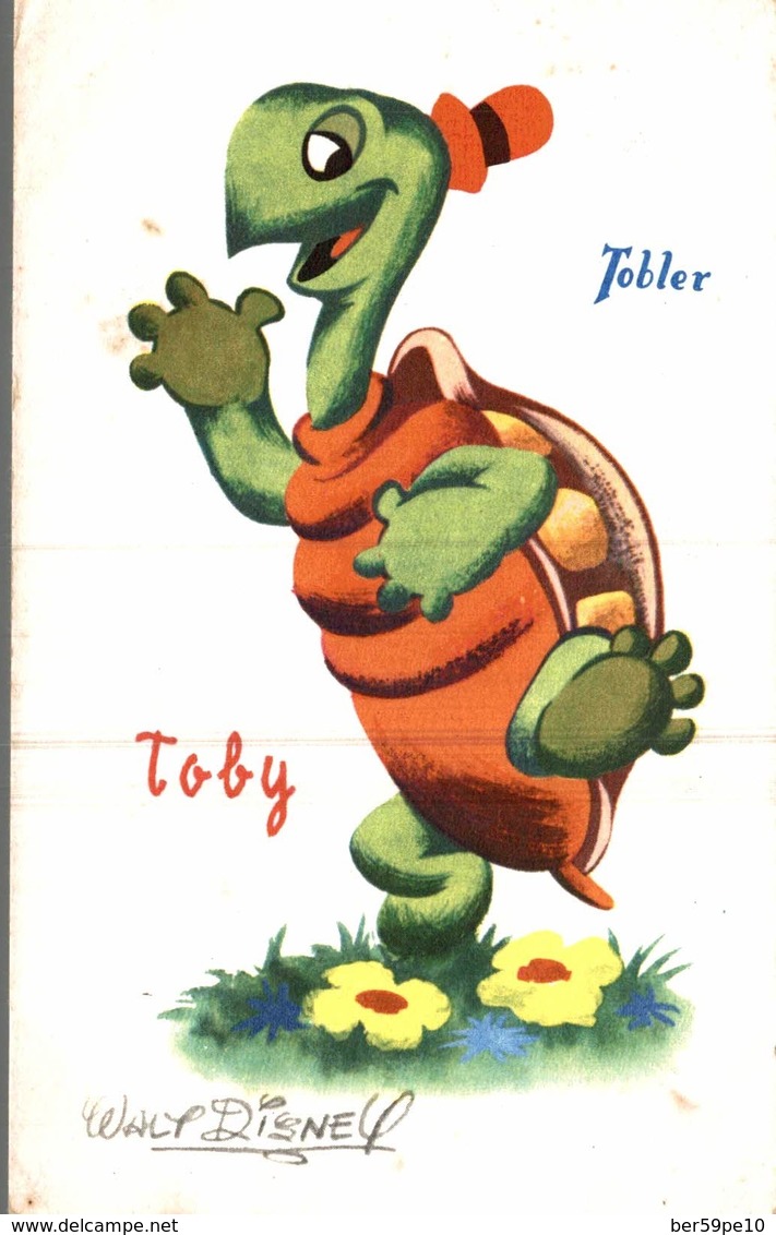 CARTE POSTALE PUBLICITAIRE CHOCOLATS TOBLER  WALT-DISNEY  TOBY - Autres & Non Classés