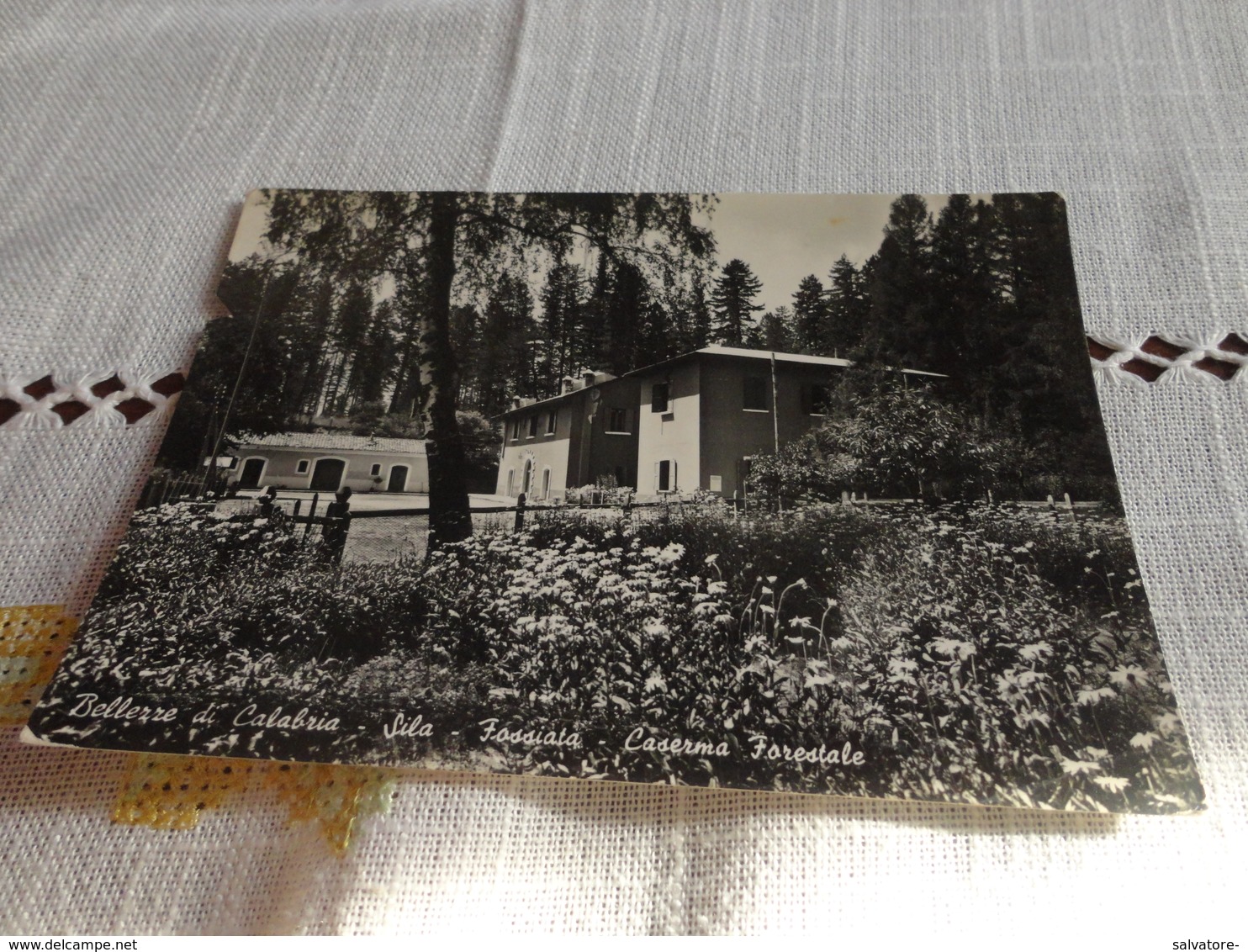 CARTOLINA BELLEZZE DI CALABRIA-SILA-FOSSIATA-CASERMA FORESTALE-VIAGG.ANNI 50-VERA FOTOGRAFIA - Catanzaro