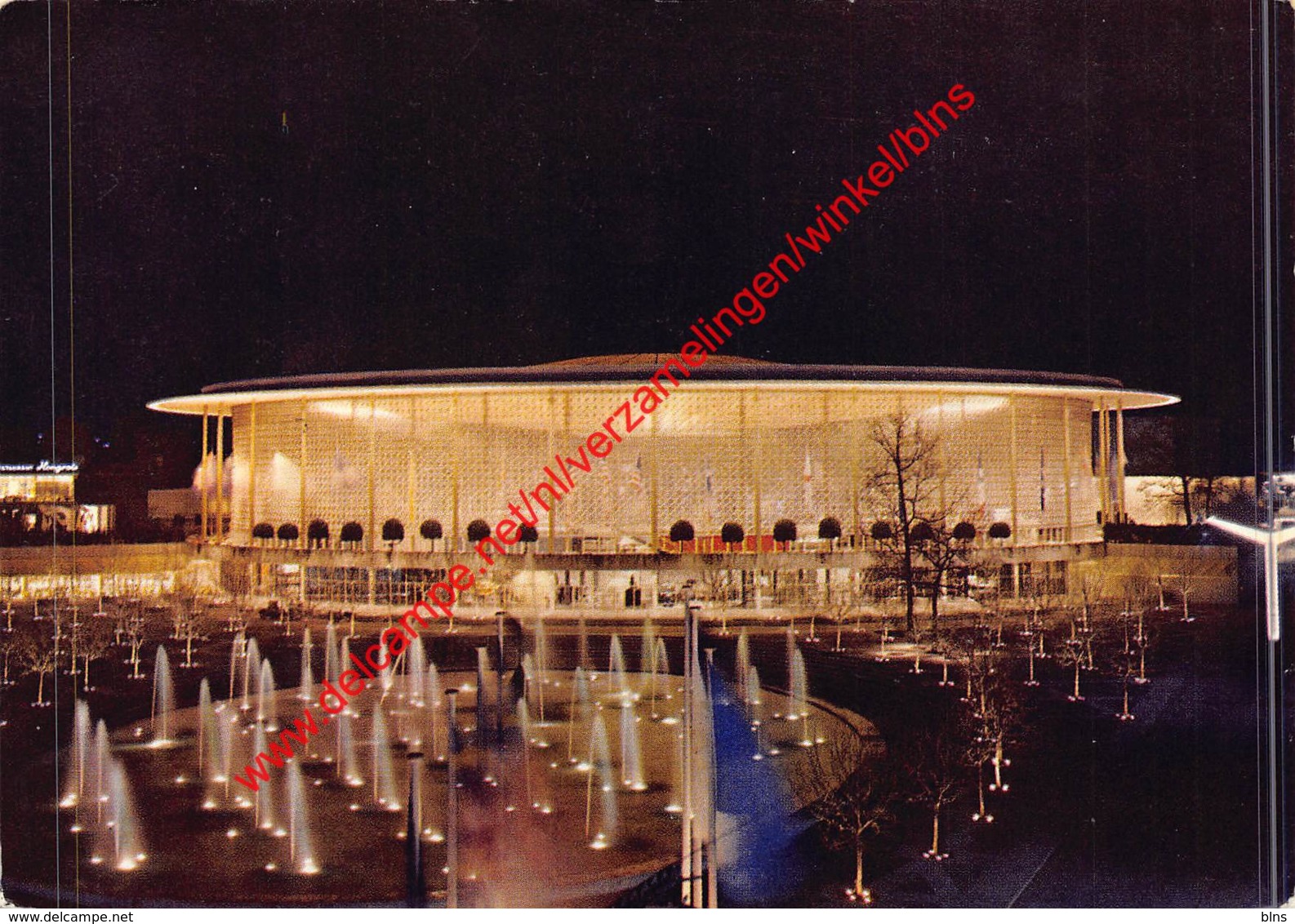 The Pavilion Of The U.S.A. By Night - Brussel Bruxelles - Wereldtentoonstellingen